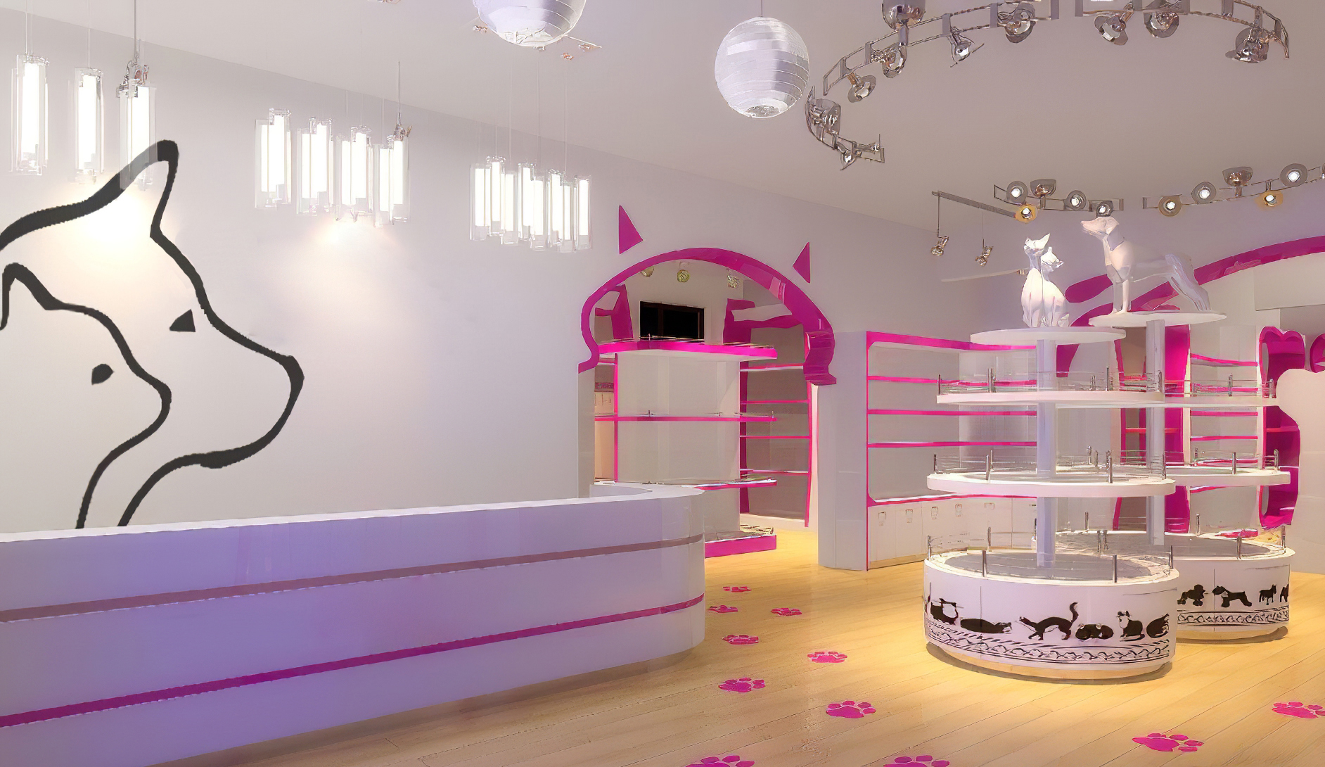 杭州寵物店裝修設(shè)計，打造溫馨的寵物家園