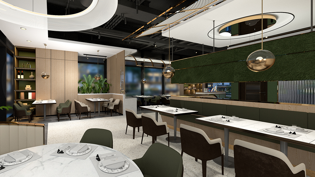 杭州庭院式中式餐廳裝修設(shè)計(jì)