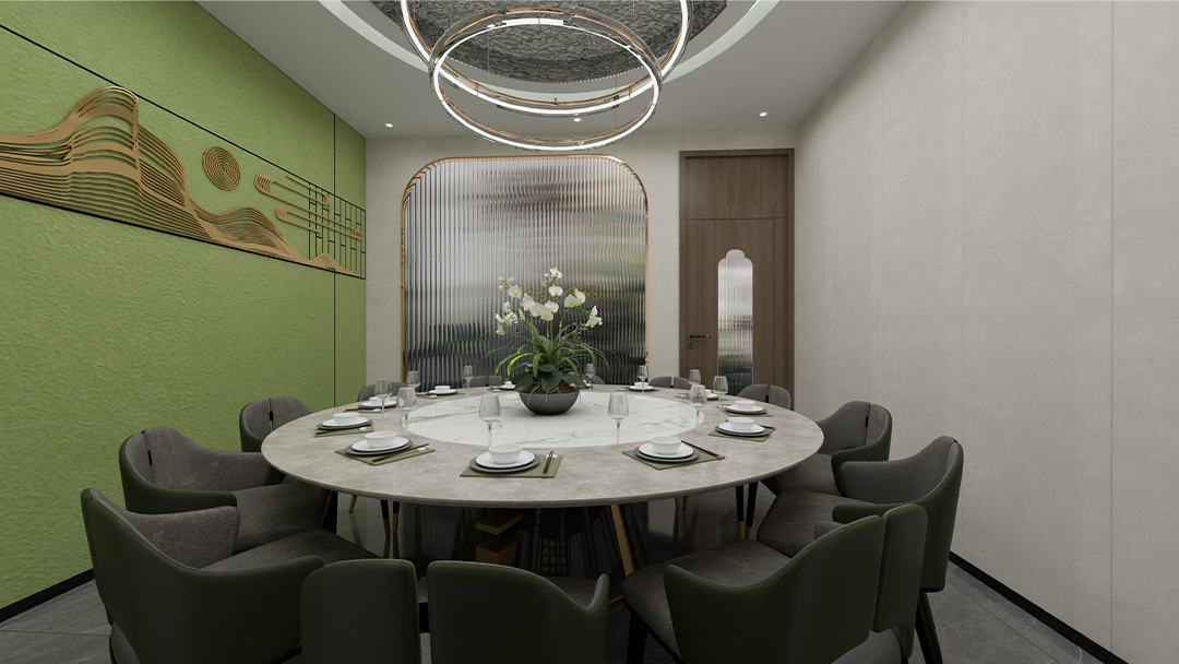 杭州庭院式中式餐廳裝修設(shè)計(jì)