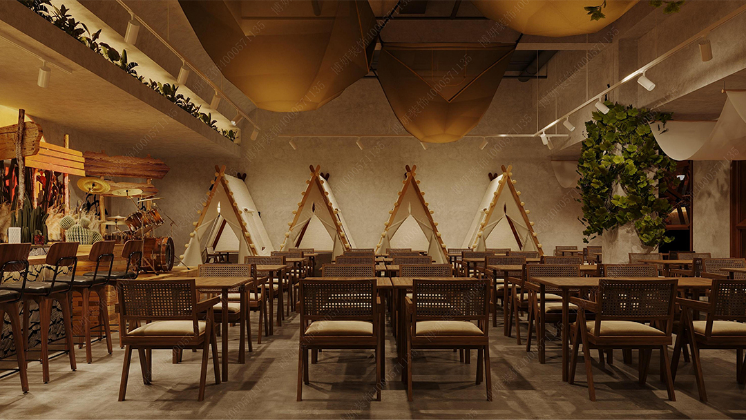 杭州古典中式餐廳裝修設計