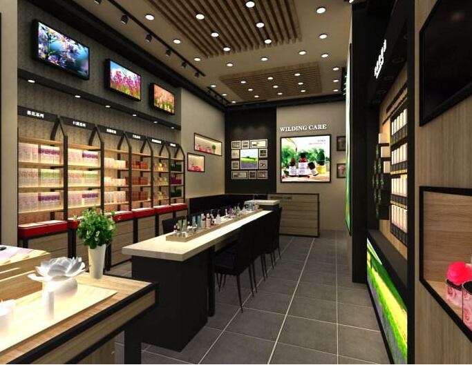 杭州化妝品專賣店裝修，專業(yè)店鋪裝修公司，打造人氣化妝品店