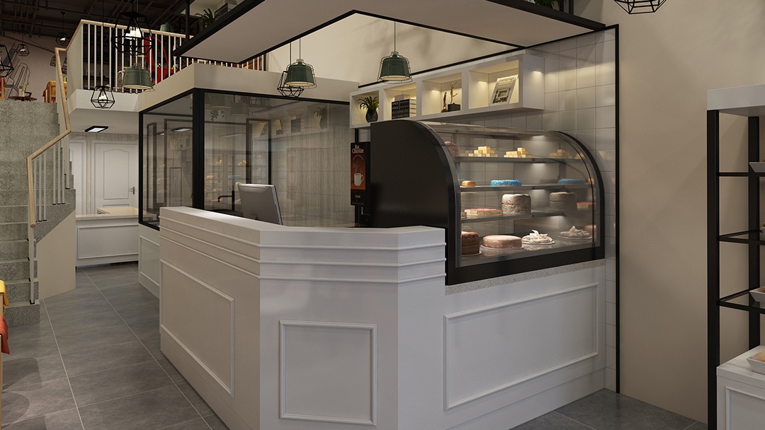 杭州現(xiàn)代極簡風(fēng)烘焙店裝修設(shè)計(jì)