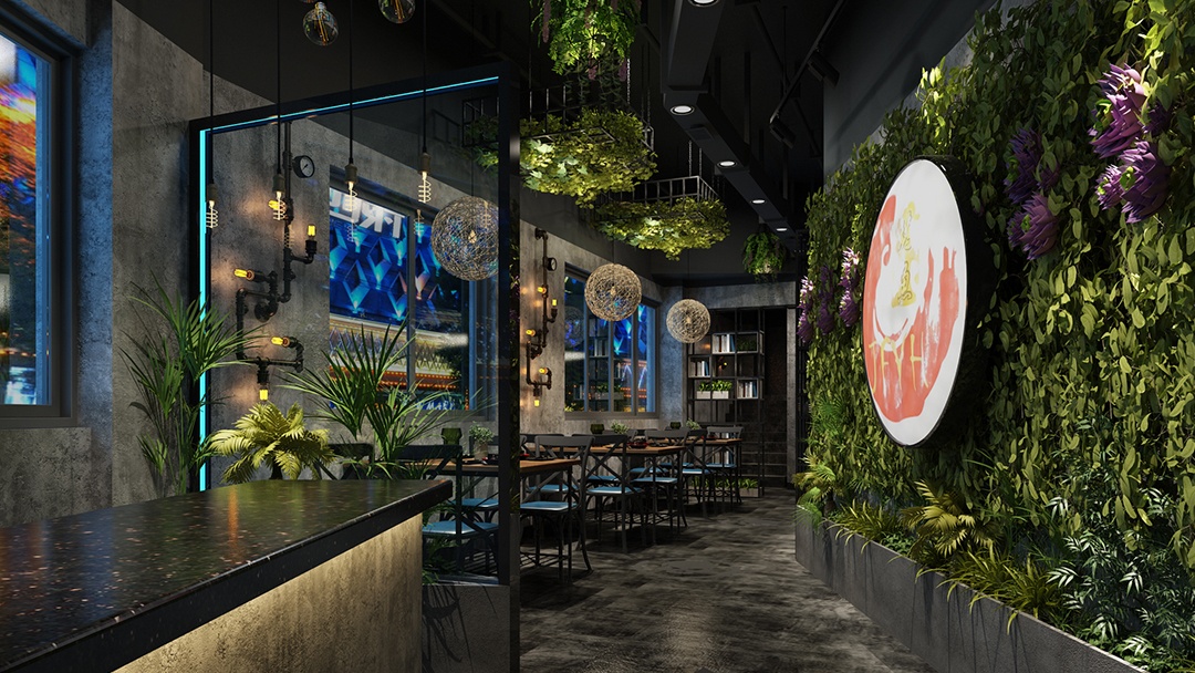 杭州復(fù)古工業(yè)風(fēng)餐飲店裝修設(shè)計